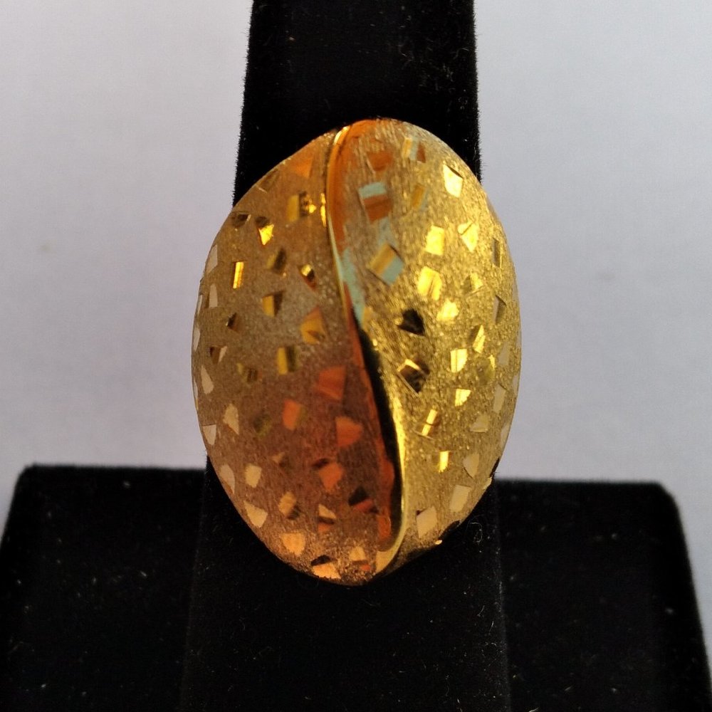 Vintage Gold over 925 Sterling Silver Ring, Size 7